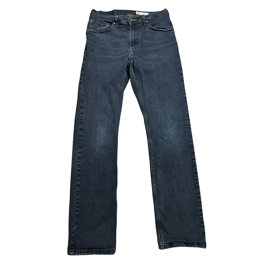 Wrangler Men’s Straight Fit With Stretch Dark Denim Jeans 30x32 Western Workwear